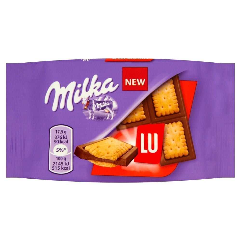 Milka Lu Czekolada mleczna z mleka alpejskiego z ciasteczkami 35 g