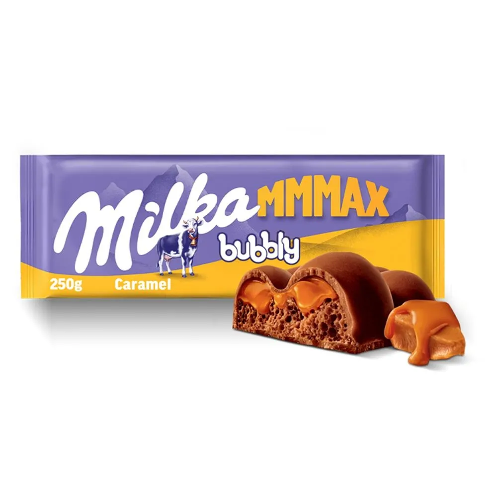 Milka Mmmax Bubbly Caramel Czekolada mleczna 250 g