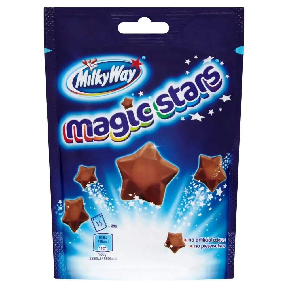 Milky Way Magic Stars Gwiazdki z puszystej mlecznej czekolady 117 g