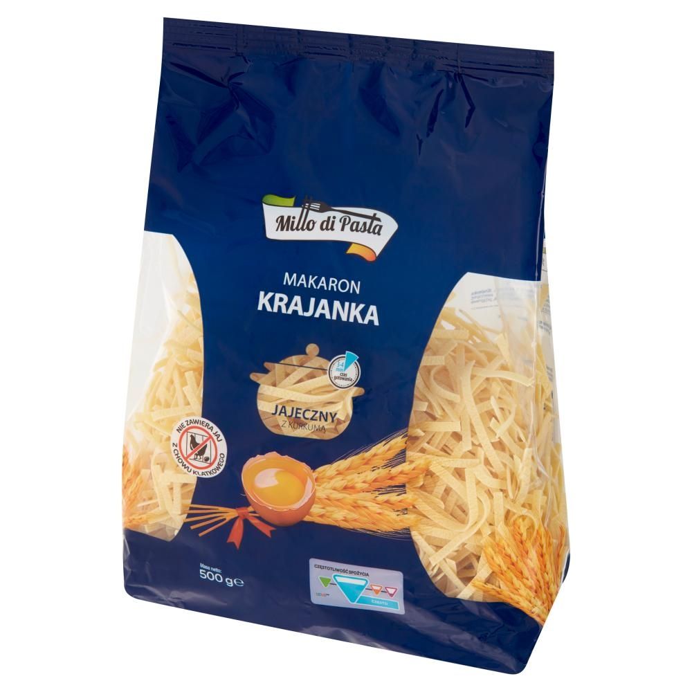 Millo di Pasta Makaron jajeczny z kurkumą krajanka 500 g