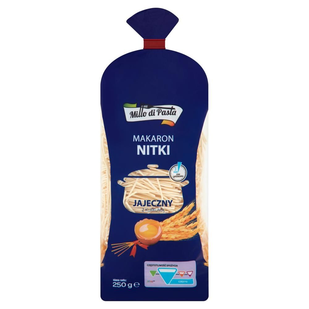 Millo di Pasta Makaron jajeczny z kurkumą nitki 250 g