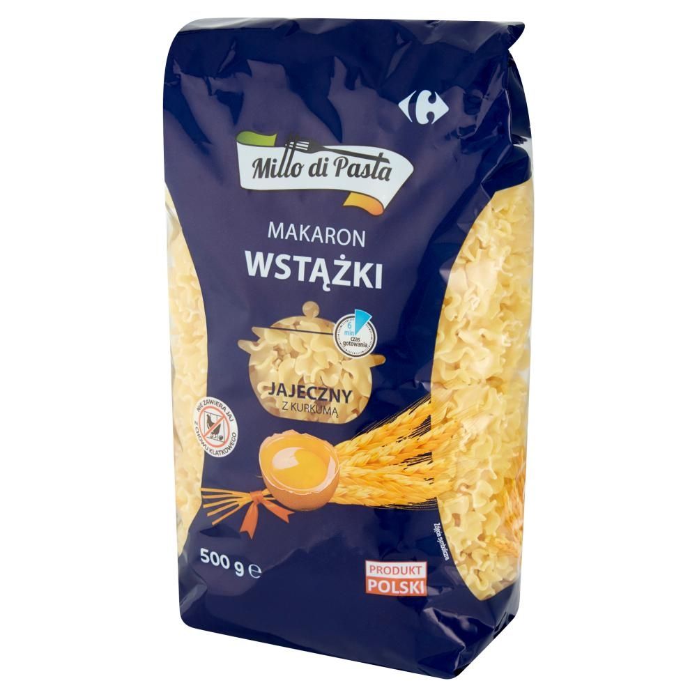 Millo di Pasta Makaron jajeczny z kurkumą wstążki 500 g