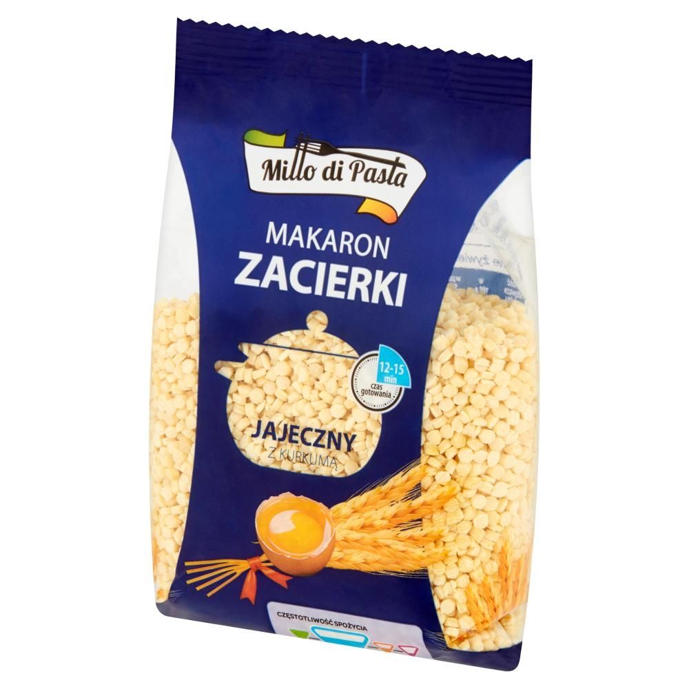 Millo di Pasta Makaron jajeczny z kurkumą zacierki 250 g