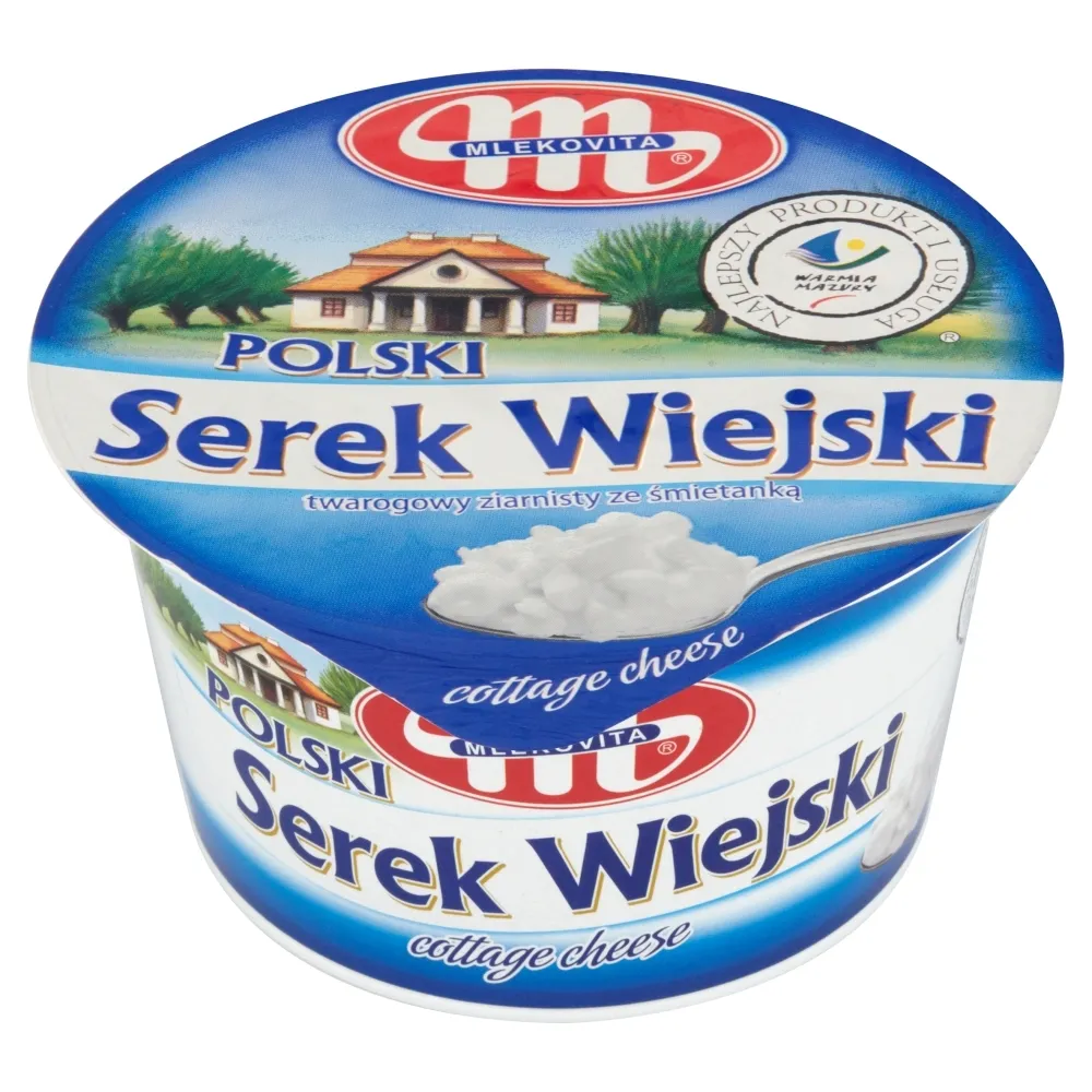 Mlekovita Polski Wiejski Serek twarogowy ziarnisty ze śmietanką 200 g