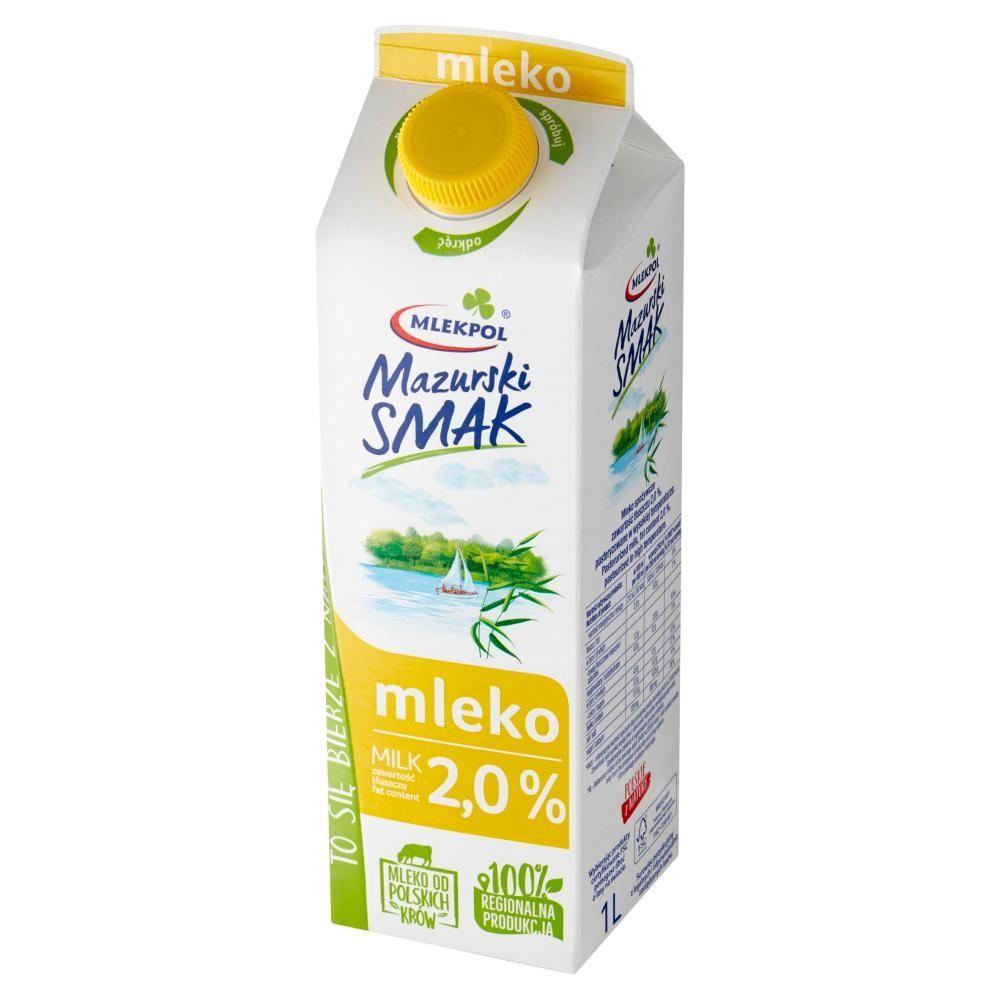 Mlekpol Mazurski Smak Mleko 2,0 % 1 l