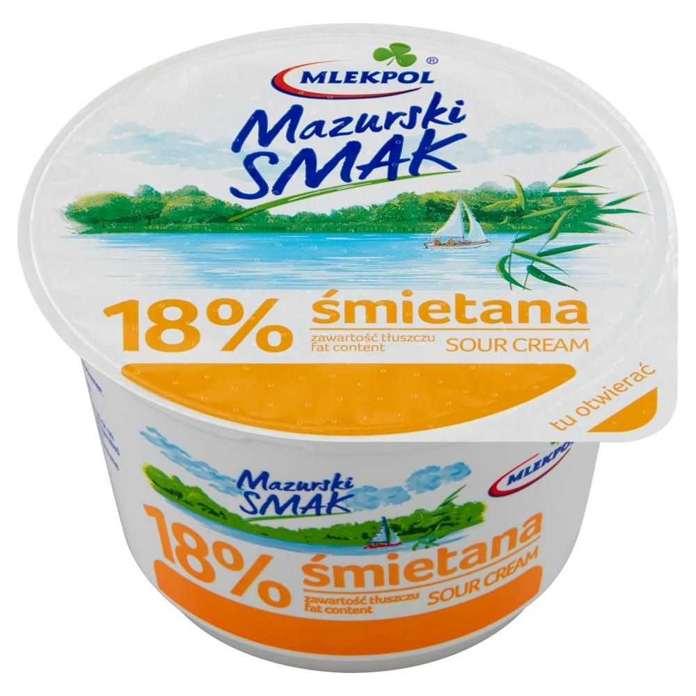 Mlekpol Mazurski Smak Śmietana 18 % 200 g