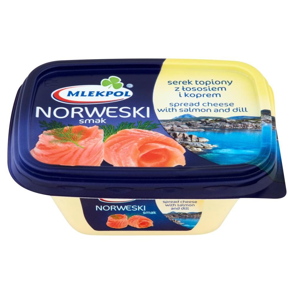 Mlekpol Norweski smak Serek topiony z łososiem i koprem 150 g