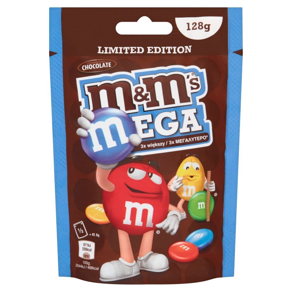 M&M's Mega Chocolate Czekolada mleczna w kolorowych skorupkach 128 g