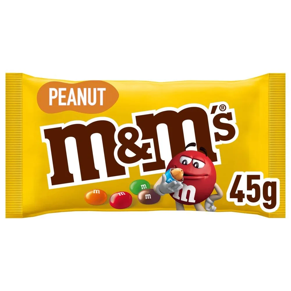 M&M's Peanut Orzeszki ziemne oblane czekoladą w kolorowych skorupkach 45 g