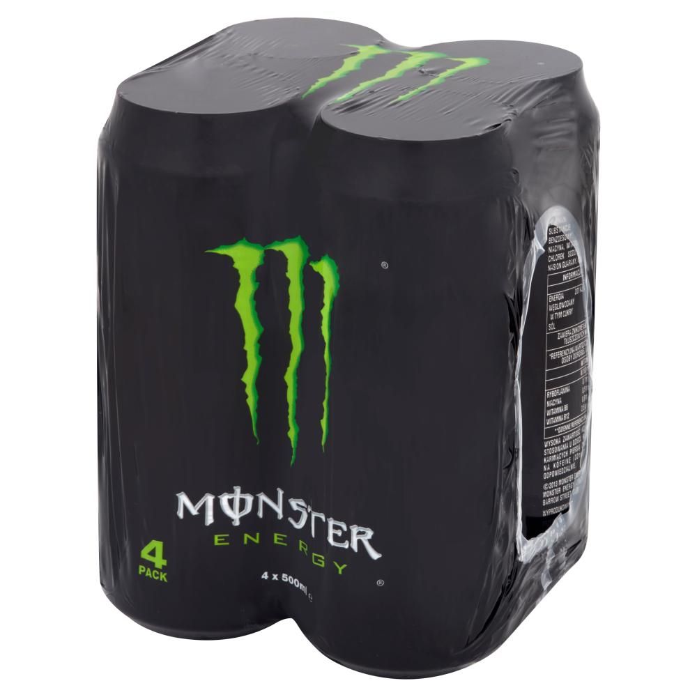 Monster Energy Gazowany napój energetyczny 4 x 500 ml