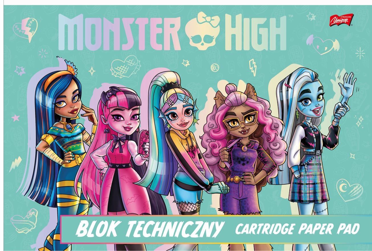 Monster High Blok techniczny A4 10 kartek