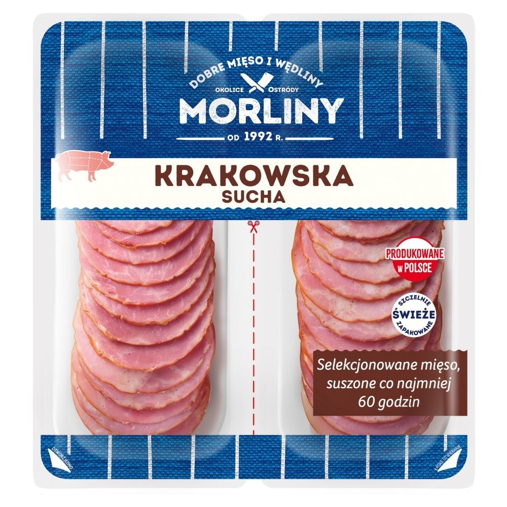 Morliny Kiełbasa krakowska sucha 100 g (2 x 50 g)