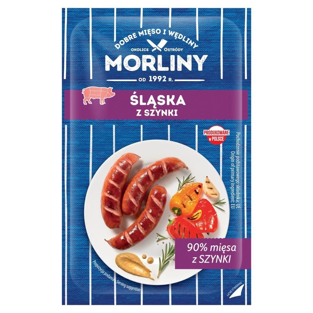 Morliny Kiełbasa śląska z szynki 460 g