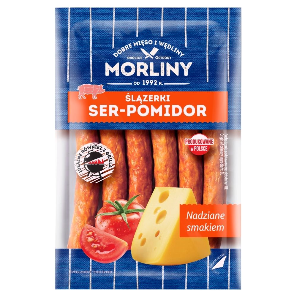 Morliny Ślązerki Kiełbasa ser-pomidor 240 g