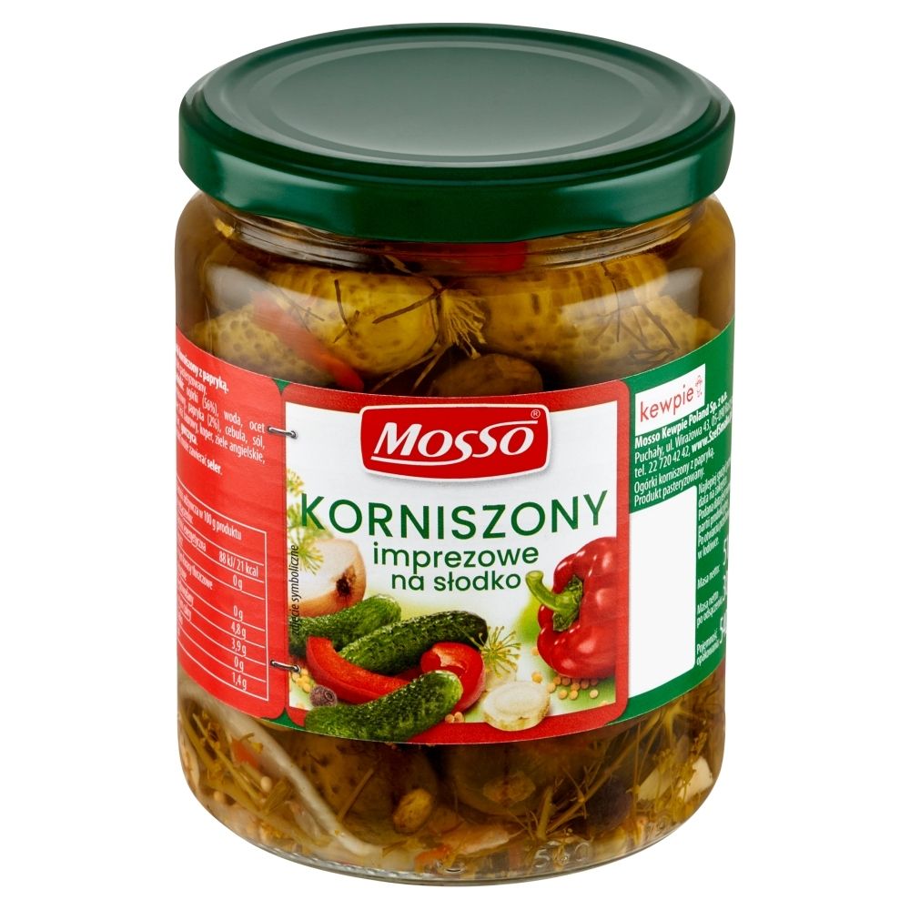 Mosso Korniszony imprezowe na słodko 510 g