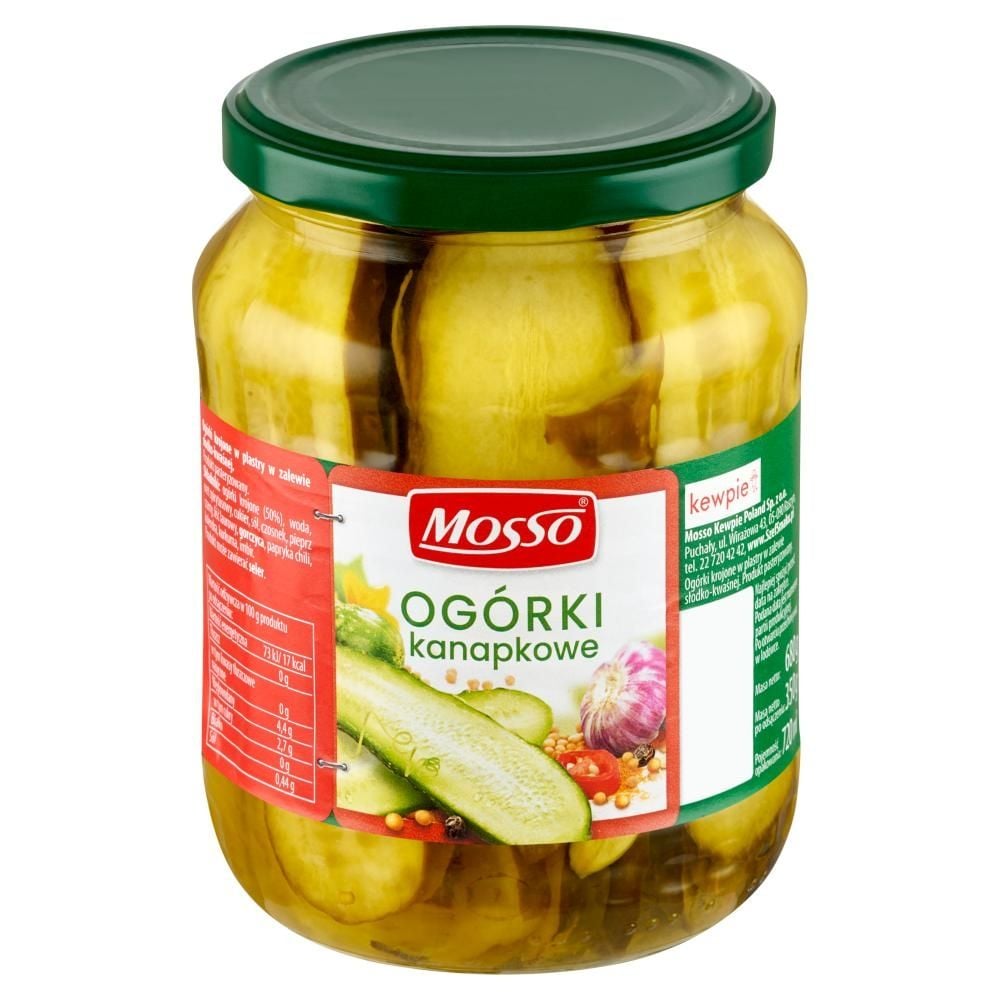 Mosso Ogórki kwaszone 680 g