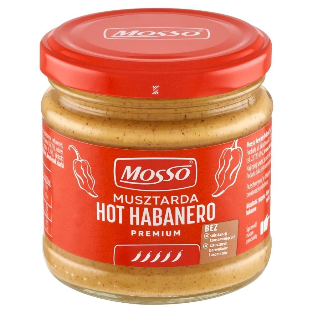 Mosso Premium Hot Habanero Musztarda 180 g