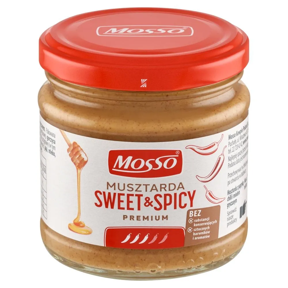 Mosso Premium Sweet & Spicy Musztarda 180 g