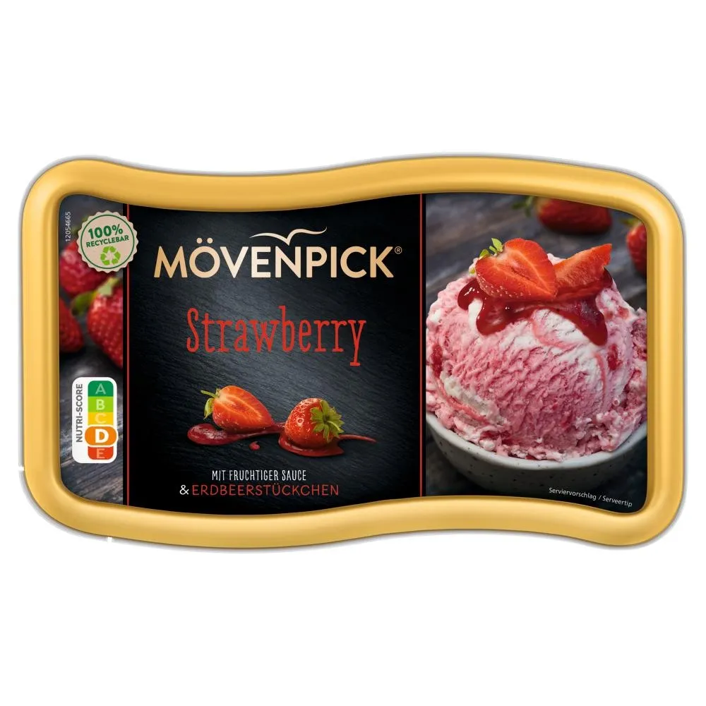 Mövenpick Lody truskawkowe i lody o smaku śmietankowym 850 ml