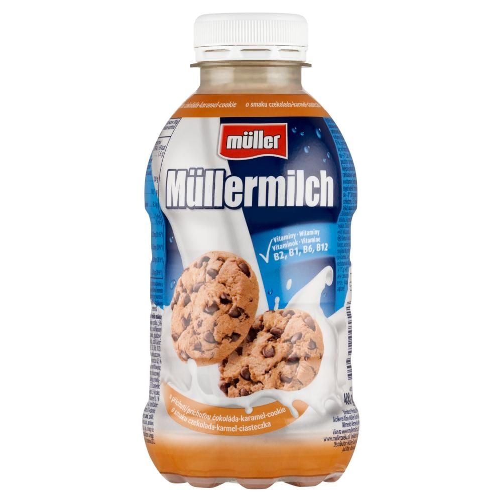 Müller Müllermilch Napój mleczny o smaku czekolada-karmel-ciasteczka 400 g