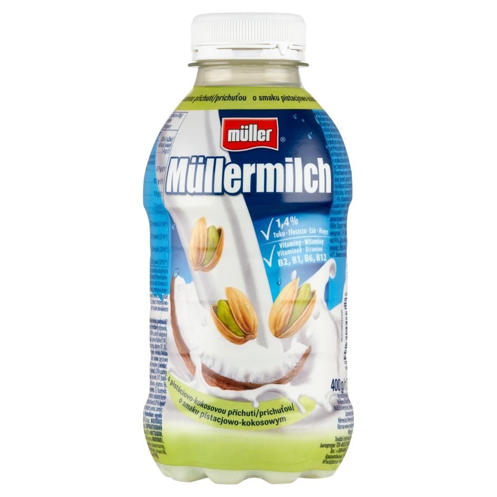 Müller Müllermilch Napój mleczny o smaku pistacjowo-kokosowym 400 g