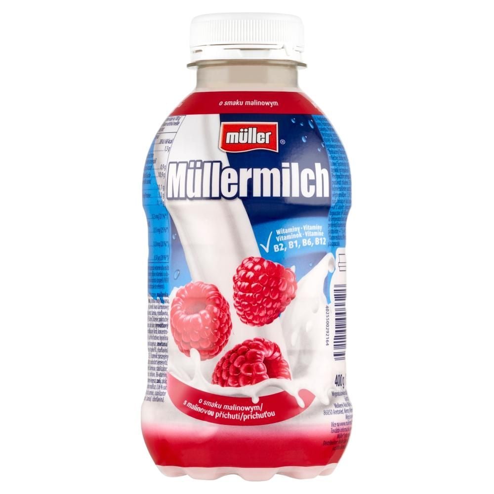 Müller Müllermilch Napój mleczny o smaku malinowym 400 g