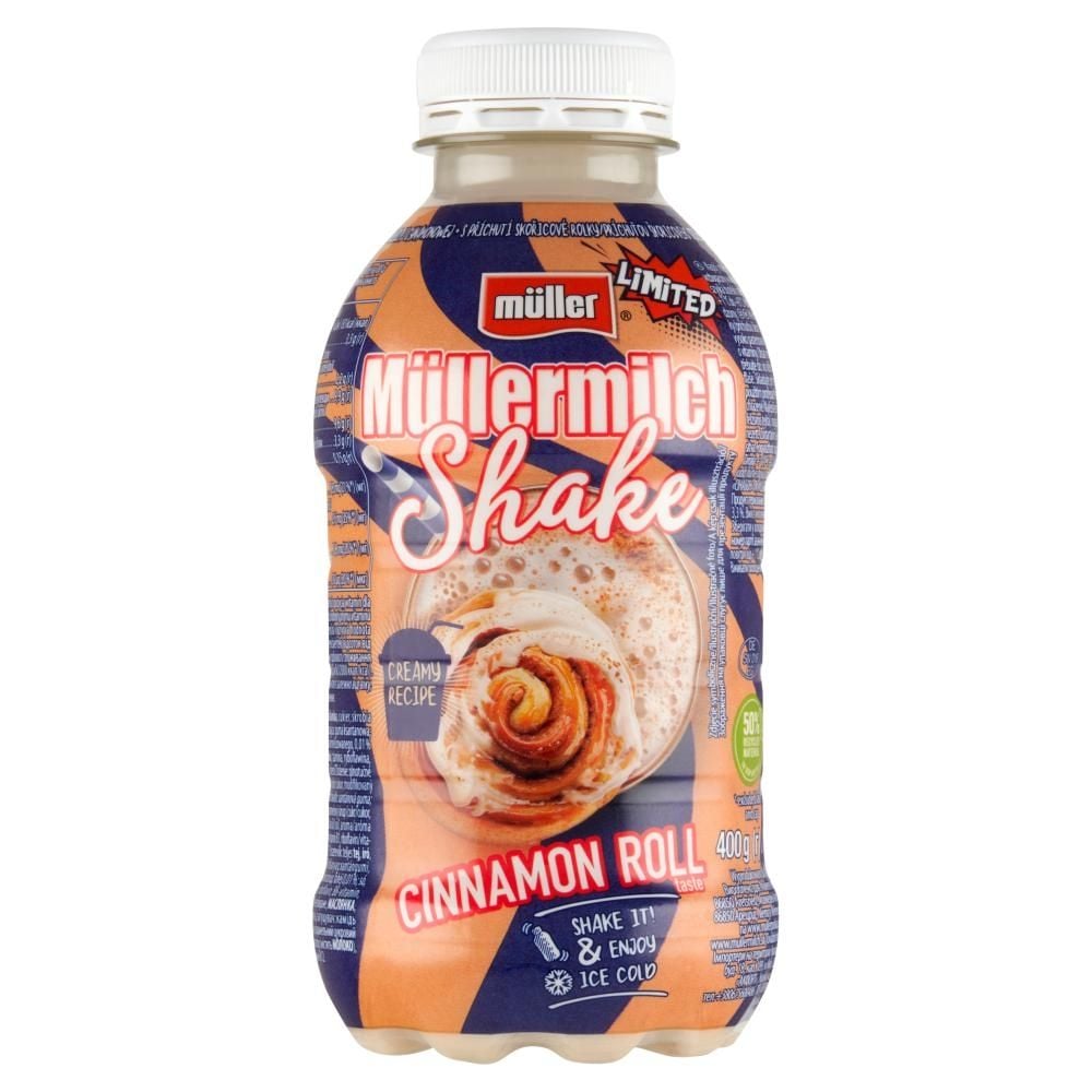 Müller Müllermilch Shake Napój mleczny o smaku bułeczki cynamonowej 400 g