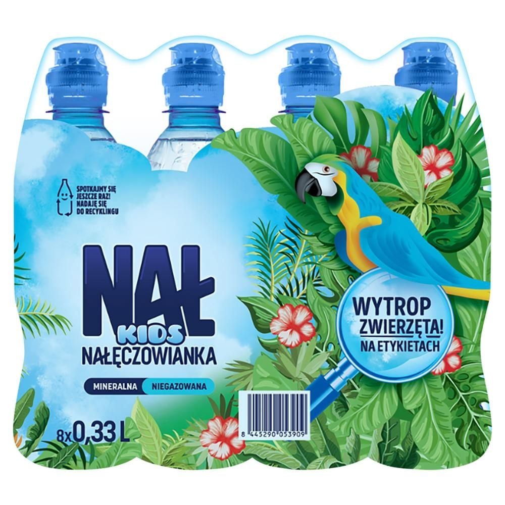 Nałęczowianka Nał Kids Naturalna woda mineralna niegazowana 8 x 0,33 l