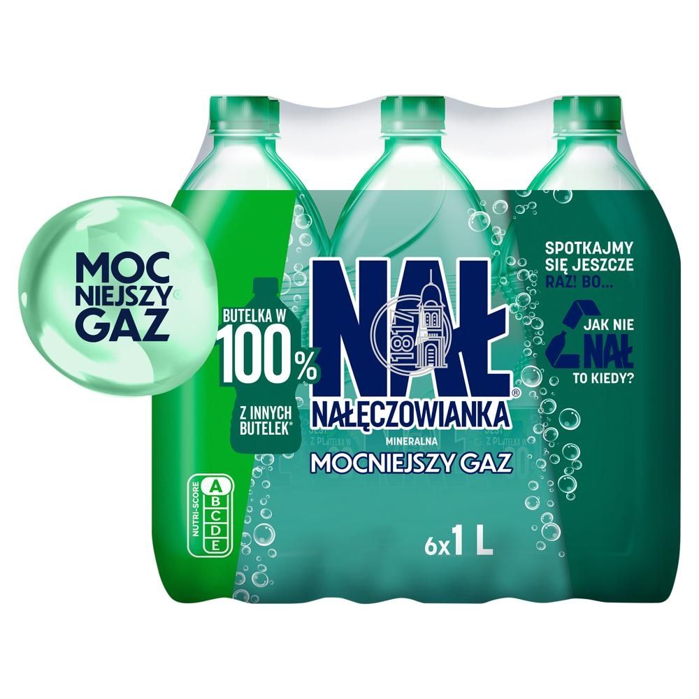 Nałęczowianka Woda mineralna mocniejszy gaz 6 x 1 l