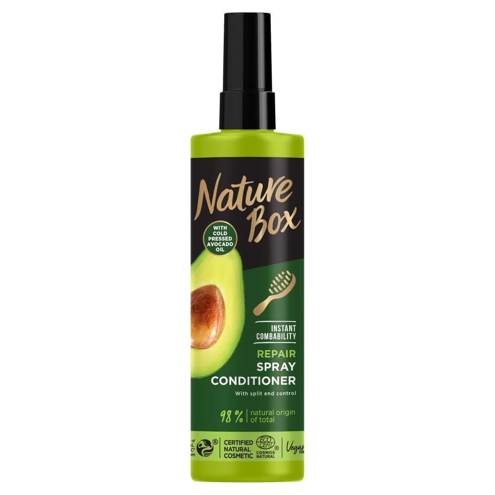 Nature Box Avocado Oil Ekspresowa odżywka do włosów w sprayu z olejem z awokado 200 ml