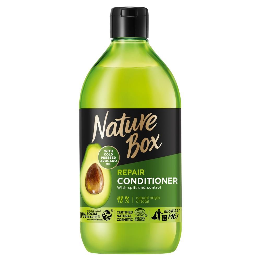 Nature Box Avocado Oil Regenerująca odżywka do włosów zniszczonych z olejem z awokado 385 ml