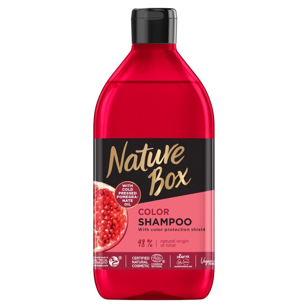 Nature Box Pomegranate Oil Chroniący kolor szampon do włosów farbowanych z olejem z granatu 385 ml