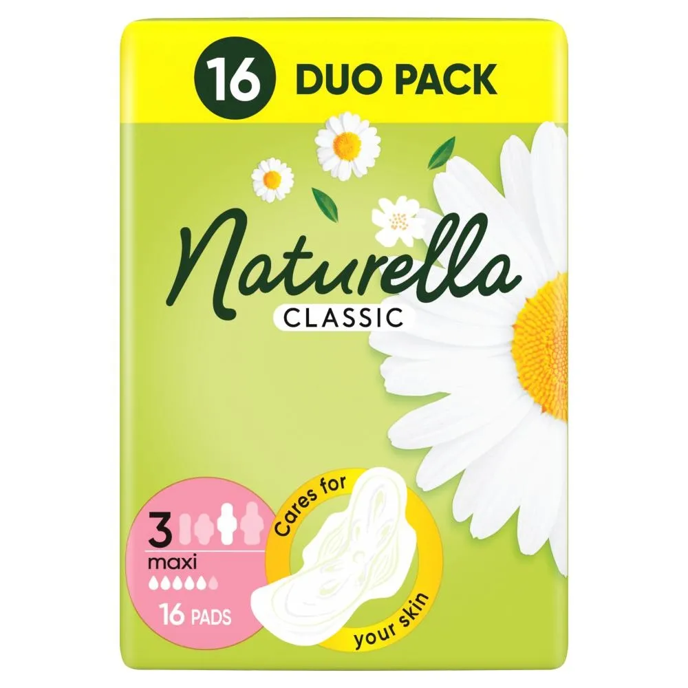 Naturella Classic Maxi Camomile Podpaski ze skrzydełkami x16