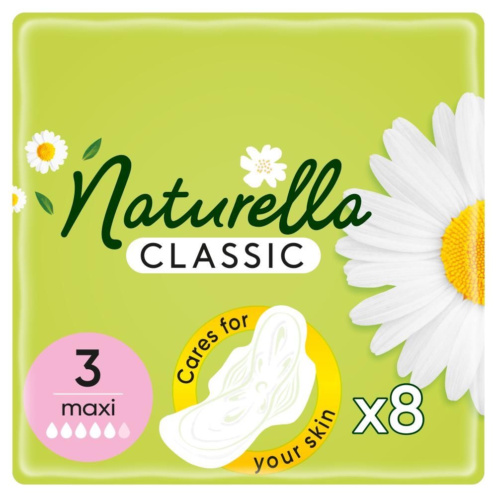 Naturella Classic Maxi Camomile Podpaski ze skrzydełkami x8