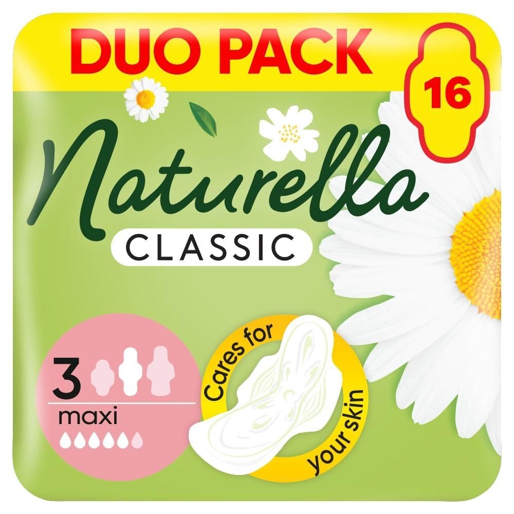 Naturella Classic Maxi rozmiar 3 Podpaski ze skrzydełkami, × 16