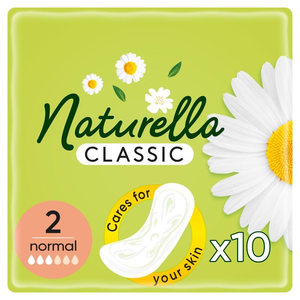 Naturella Classic Normal Plus Rozmiar 2 Podpaski ze skrzydełkami × 10