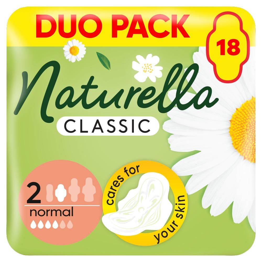 Naturella Classic Normal Rozmiar 1 Podpaski ze skrzydełkami × 18