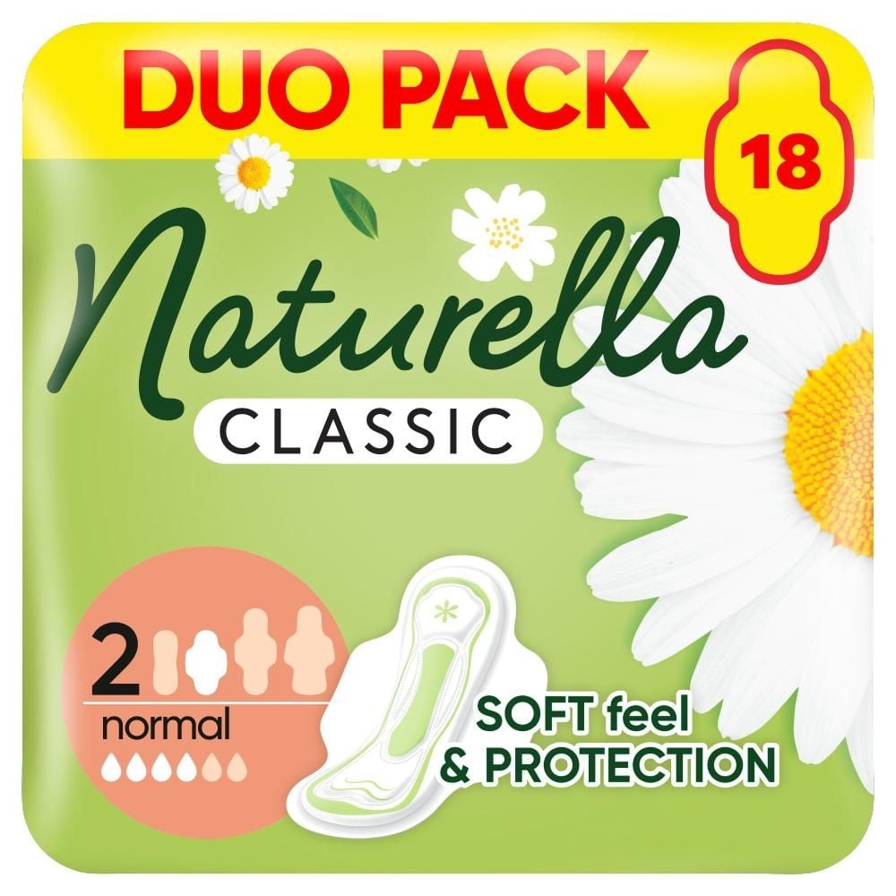 Naturella Classic Normal rozmiar 2 Podpaski ze skrzydełkami, × 18