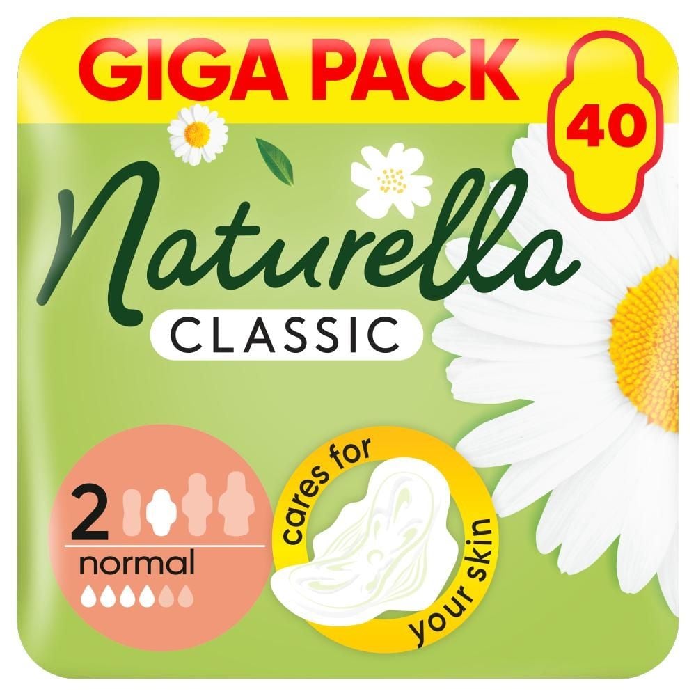 Naturella Classic Normal Rozmiar 2 Podpaski ze skrzydełkami × 40