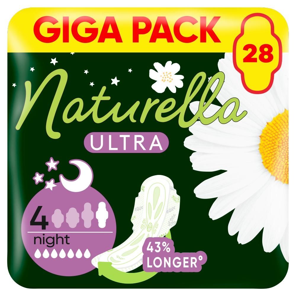 Naturella Ultra Night Rozmiar 4 Podpaski ze skrzydełkami × 28