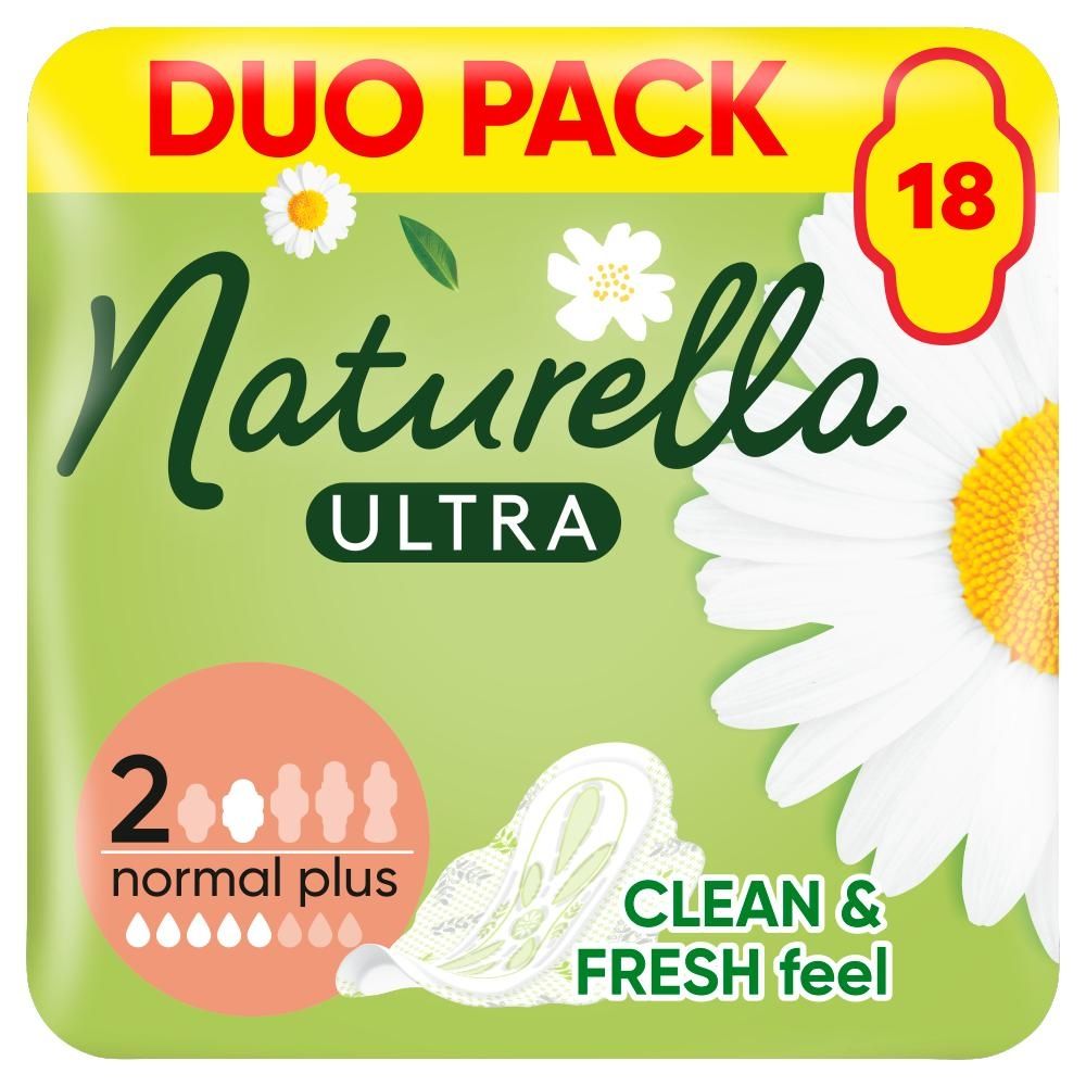 Naturella Ultra Normal Plus rozmiar 2 Podpaski ze skrzydełkami, × 18