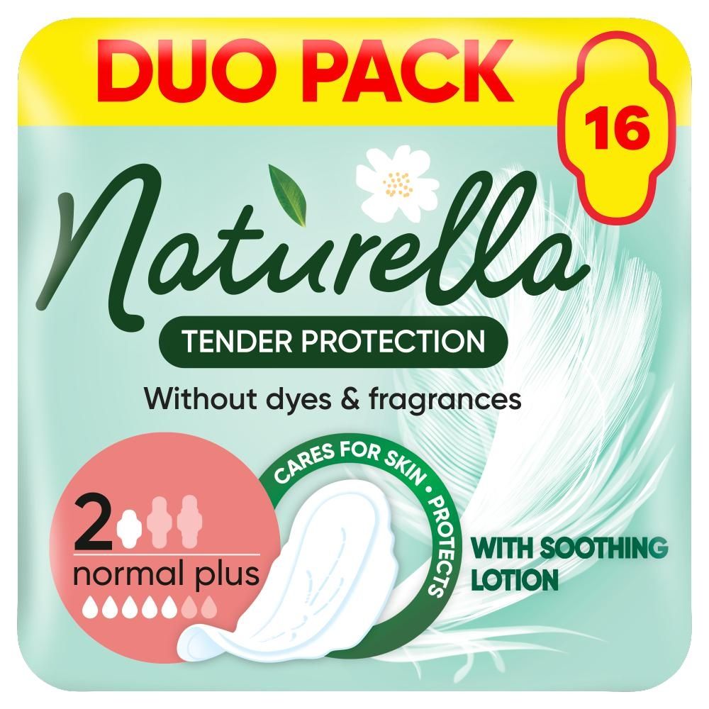 Naturella Ultra Tender Protection Normal Plus, Bez barwników i substancji zapachowych, podpaski Xszt