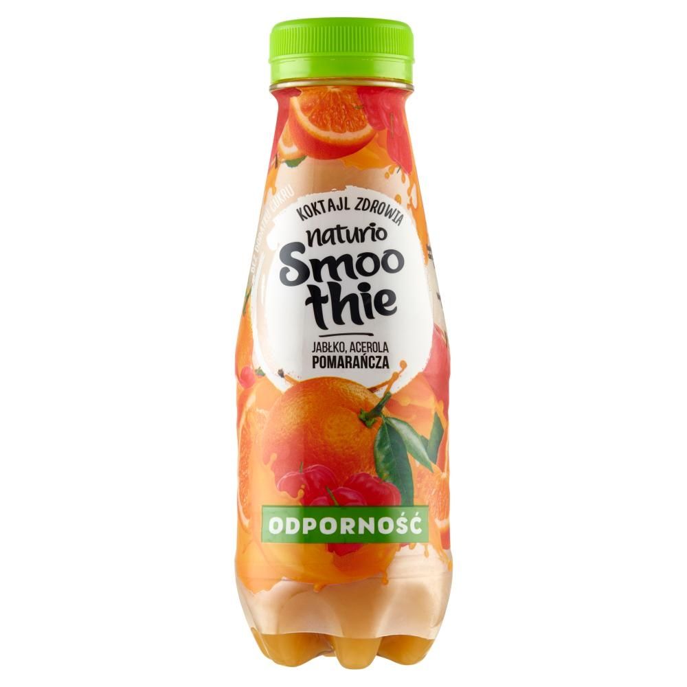 Naturio Smoothie Napój wieloowocowy jabłko acerola pomarańcza 300 ml