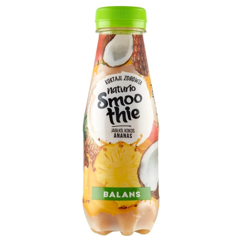 Naturio Smoothie Napój wieloowocowy jabłko kokos ananas 300 ml