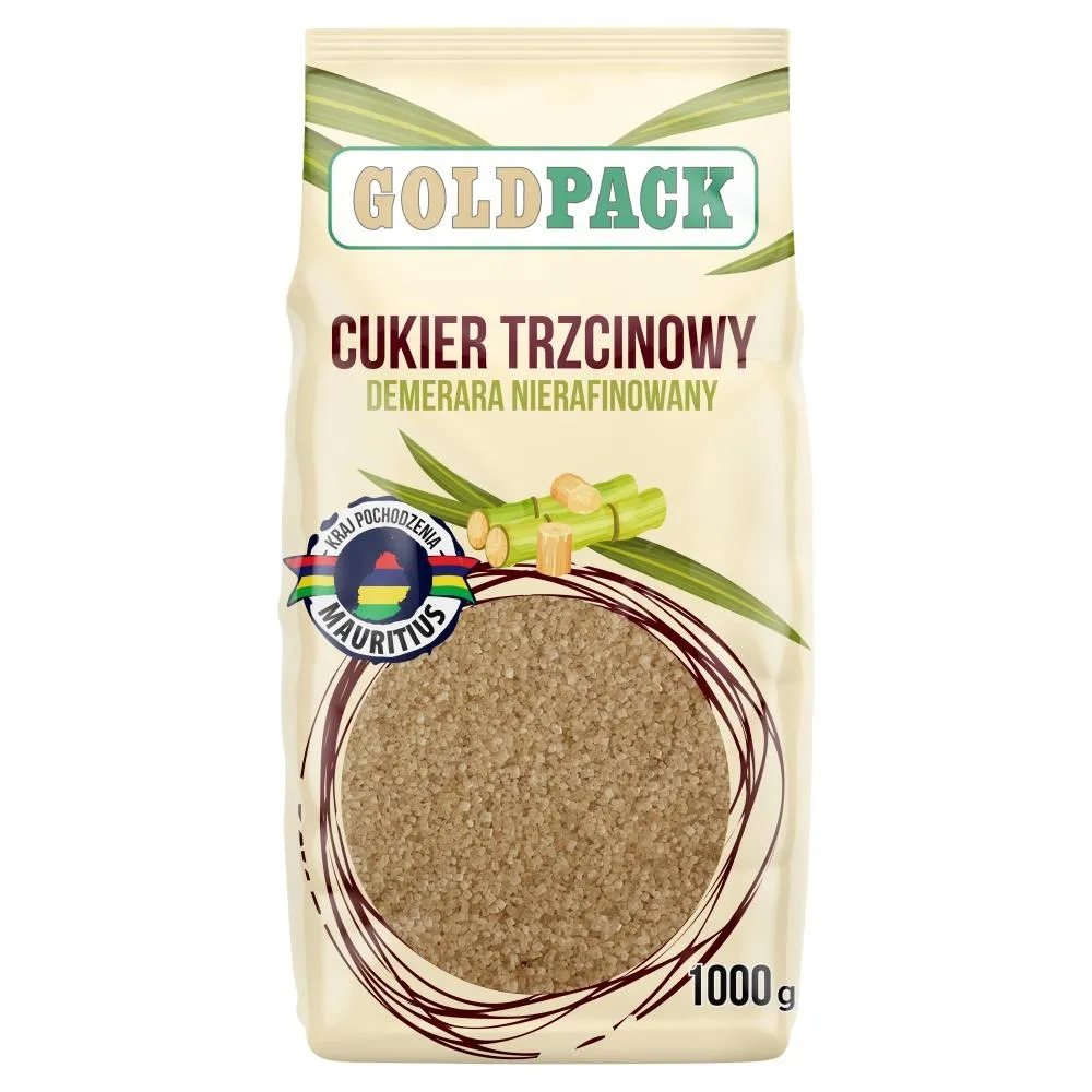 Natürlich Goldpack Cukier trzcinowy nierafinowany Demerara 1 kg