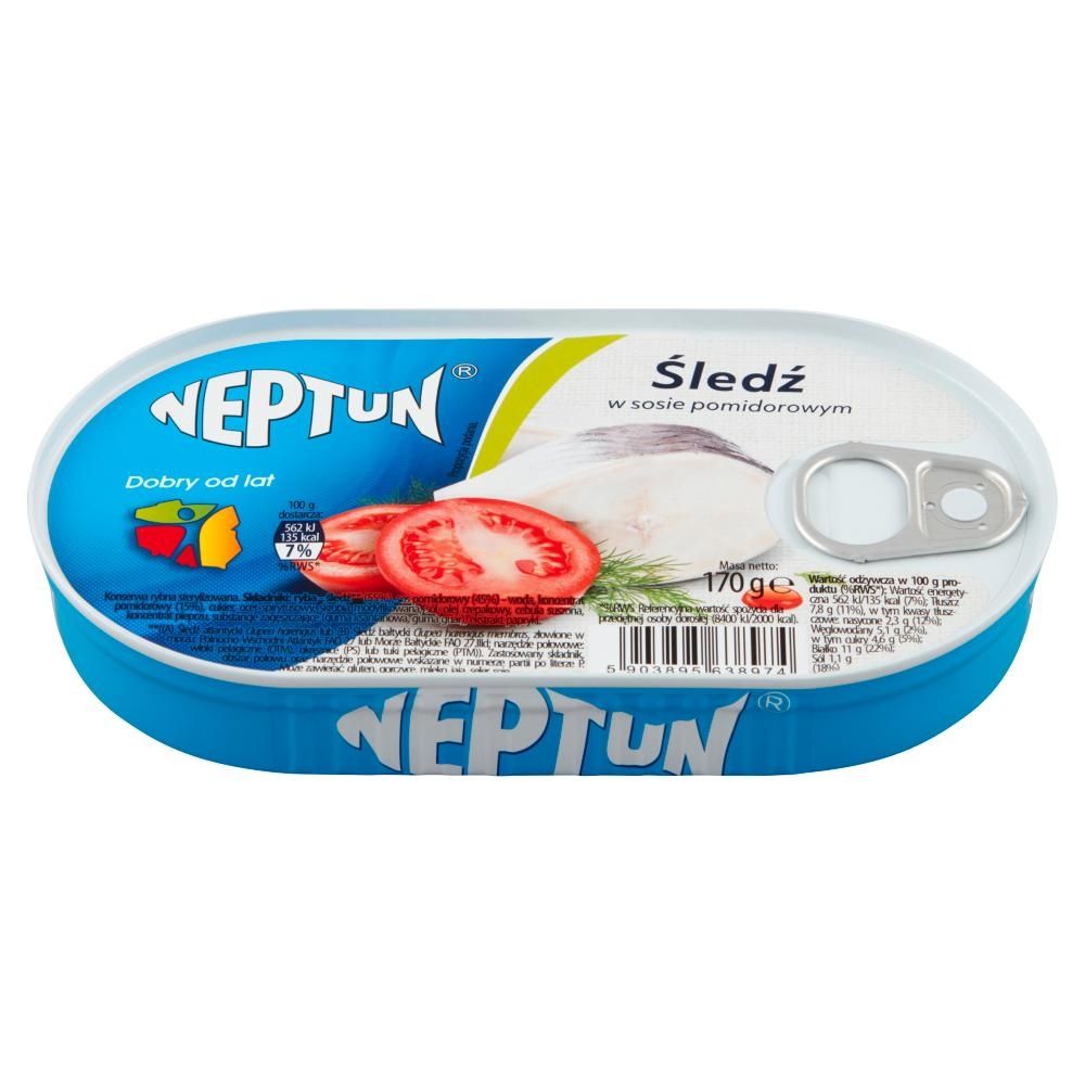 Neptun Śledź w sosie pomidorowym 170 g