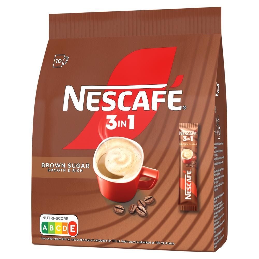 Nescafé 3in1 Brown Sugar Rozpuszczalny napój kawowy 165 g (10 x 16,5 g)