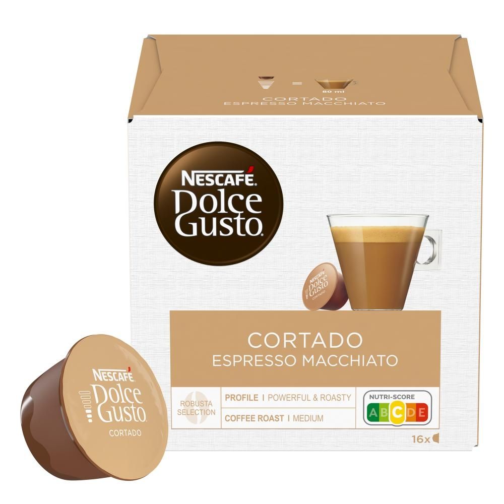 NESCAFÉ Dolce Gusto Cortado Espresso Macchiato Kawa w kapsułkach 100,8 g (16 x 6,3 g)