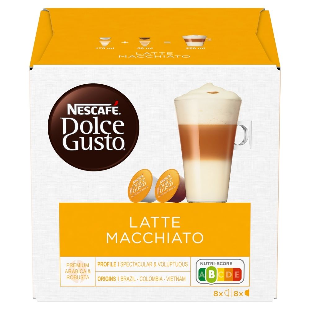 Zdjęcia - Kawa Nescafe Nescafé Dolce Gusto Latte Macchiato  w kapsułkach 183,2 g (8 x 17,4 g 