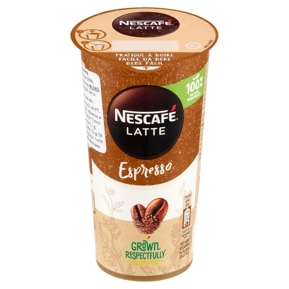 Nescafé Latte Espresso Napój mleczny z kawą rozpuszczalną 205 ml